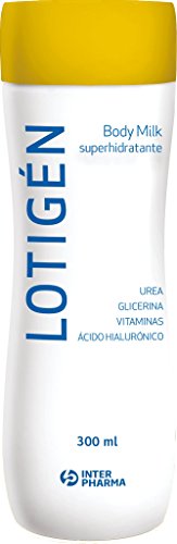 LOTIGÉN - Body Milk super hidratante con ácido hialurónico y aceite de almendras para piel sensible y seca - 300 ml