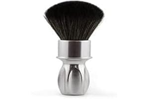 RazoRock Brocha de Afeitar Sintética Plissoft Negra 400 con Mango Plata, Único, Estándar