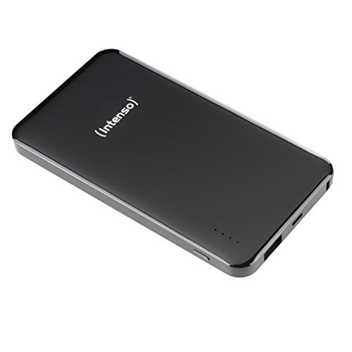 Intenso 7335530 Powerbank S10000-i Dual Slim externes Ladegerät (10000mAh, für Smartphone/Tablet PC/MP3 Player/Digitalkamera/Apple iPhone/iPad) inkl. Apple Lightning Kabel schwarz