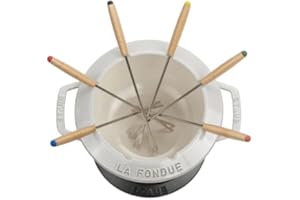 STAUB - Service A Fondue en Fonte 20 CM Truffe Blanche
