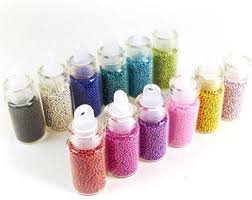 12bottles Loose Glitter Caviar Beads Microbeads Micro Beads Nails Art Manicures Pedicure Nail Art Decor