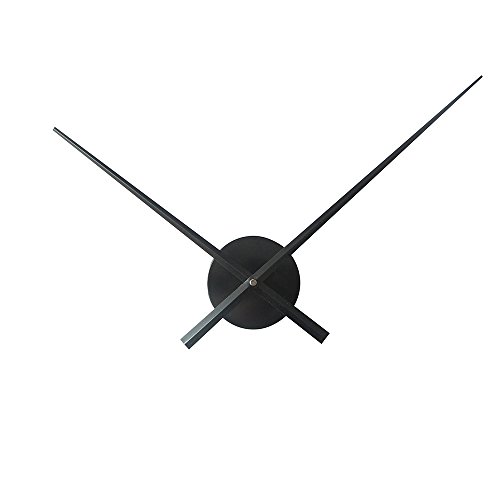 Timelike 3D Clock Hands, DIY Large Clock Hands Needles Wall Clocks 3D Home Art Decor Quartz Clock Mechanism Accessories (Black)