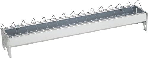 Galvanized Economy Feeding Trough for Chickens with Feeding Lattice