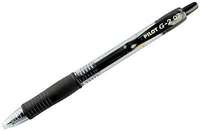 PILOT Lot de 5 Stylos bille Rétractable à encre gel G2 07 Noir