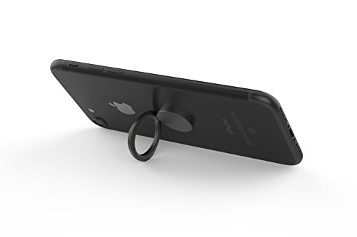 KronyaÂ® | 360Â° drehbarer Ringhalter | Smartphone Halter + StÃ¤nder | Auto Finger-Halter Finger-Halterung Fitness Halterung Hand Handy Ring Sport Tablet Apple iPhone iPad 7 Samsung Galaxy S8 (Schwarz)