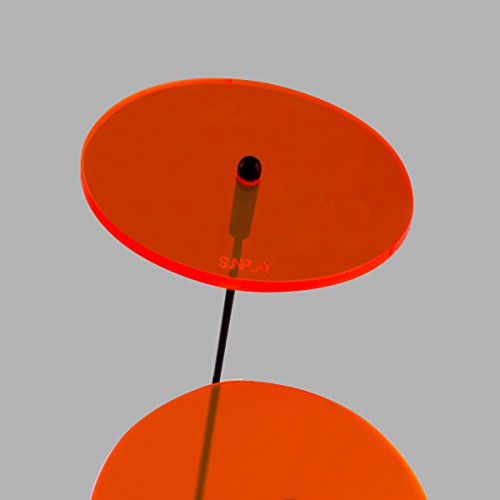 SUNPLAY „Sonnenfänger-Scheiben“ in ORANGE, 10 Stück im Set, 5 Stück à 7 cm und 5 Stück à 10 cm Durchmesser + 35 cm Schwingstäbe - 3