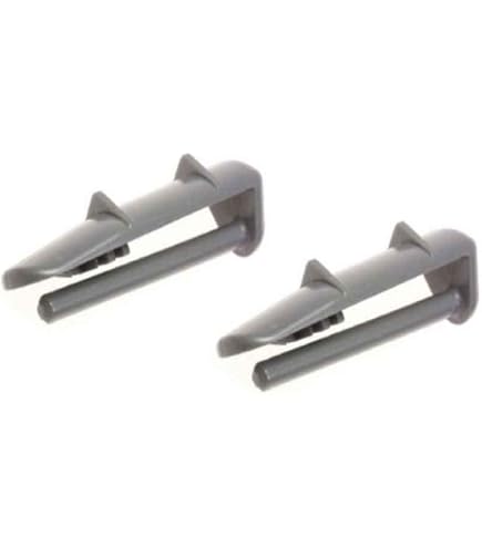 Genuine Beko Dishwasher Cutlery Basket Rail Rear End Caps (Pair) – Replaces 1880580400, Fits DWD8657S, DWLT68, FDW45, And More