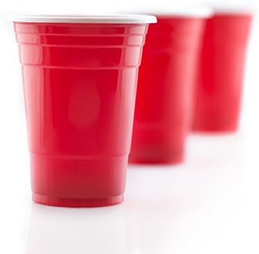 100 Red party cups | 16 oz | Party Cup, Made of Plastic, for Cold Drinks, 16 Oz/ 455 ml Capacity by TrendingTemple