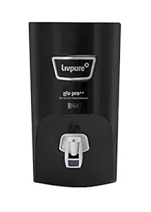 Livpure GLO PRO++ RO+UV+UF+Smart TDS Adjuster Water Purifier for Home- 7 L Storage,Black