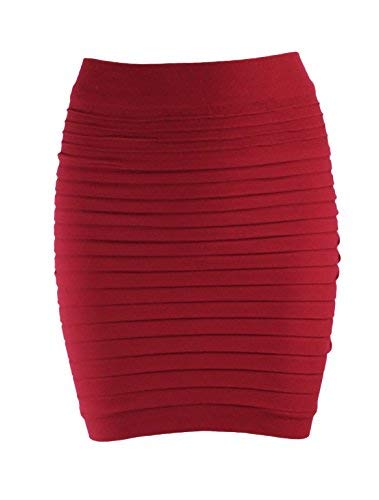 Ro Rox -  Gonna - Donna Rosso Rosso Vivo Taglia Unica