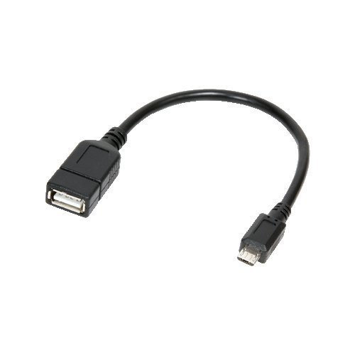 AA0035 LogiLink AA0035 OTG Adapter Kabel für Smartphones, Micro USB B male zu USB A female, 0,20m