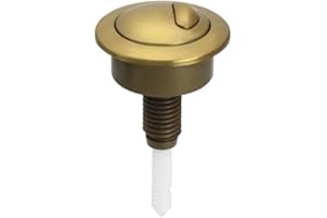 CONSTPROG Botón de doble descarga para cisterna de inodoro para modelo 49, botón de plástico ABS, apto para agujeros estándar de cisterna de 38 a 42 mm (dorado)