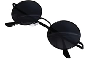 NUWIND Anime Jujutsu Kaisen Cosplay Gojo Satoru Round Sunglasses Retro Glasses Black Unisex Accessories props