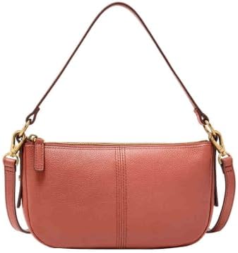 Fossil Borsa a tracolla in pelle rossa Jolie da donna, Rosso Cipria