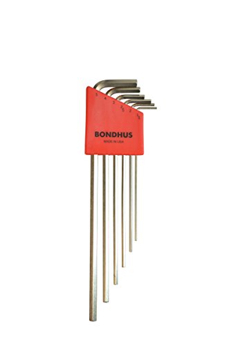 Bondhus17146 Set 6 BriteGuard Plated Hex L-Wrenches 1.5-5mm Extra Long