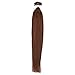 Beauty7 50 Strands Pre Bonded Nail U Tip 100 % Remy Human Straight Hair Extensions 6# chestnut brown Hair color 25g/pack 18inches(46cm)