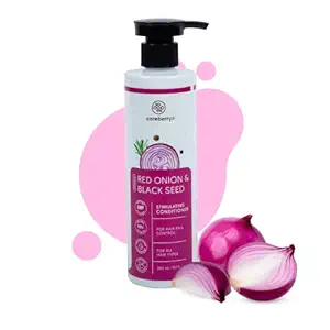 Careberry Organic Red Onion & Black Seed Oil Stimulating Conditioner, Hair Growth & Hair Fall Control, Ayush Certified Ayurvedic, Paraben & Sulphate Free 300ml