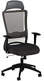 Chaises de Bureau en Maille Accoudoirs Multi Fonction, Fauteuils Exécutif Soutien Lombaire Ajustable, Siège Ergonomique Inclinable roulettes Silencieuses Appui tête Similicuir