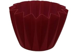 ‎MEINDEKOARTIKEL meindekoartikel 10 x Adonis Plant Pots Plastic Flower Pot Planter in Great Colours (Diameter 11 cm – Bordeaux)