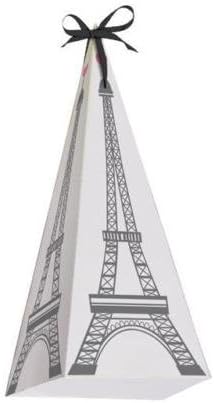 Creative Converting Party in Paris Cone Shaped Favour Boxes with Ribbon (8 Pack)