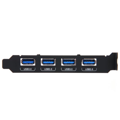 Inateck KTU3FR-4P - Tarjeta de 4 puertos USB  PCI Express  para PC de escritorio  15 conectores PIN de alimentaci  n SATA  con cable de 4 pines para 2x15pin   Y-cable de 15 a 15 pines