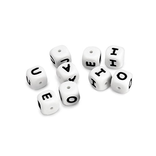 RUBY- Pack de 10 Letras Mordedor Silicona para Bebe a elegir