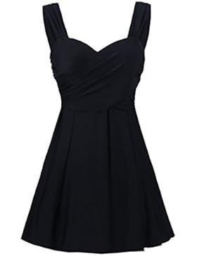 JerrisApparel Damen Push Up Badeanzug kleid Tankini Zweiteilig Swimsuit