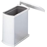 Hailo 3418001 basura MF Swing, 45,1/18 W Uno 3418 – 00 – Cubo de basura con giro automático para el montaje armario ancho, 18 L, 45 cm, color blanco