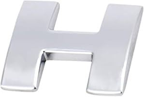 BINGOHOBBY 3D Metal 26 Alfabeto Cromo Calcomanías y Pegatinas Emblemas 2.5cm DIY Coche y Moto Logo