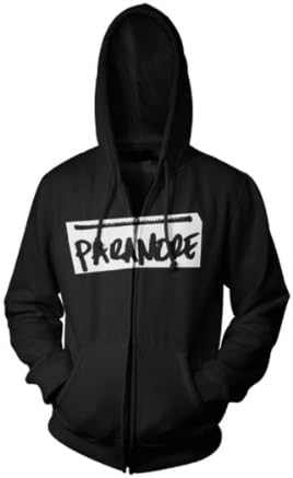 Warner Music Shirts Men's Hooded Long - regular Sweater  - Black - Schwarz (schwarz) - 48 (Brand size: S)