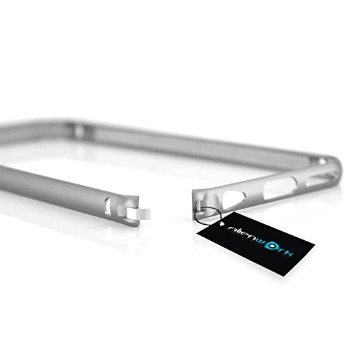 Alienwork Funda para iPhone 6 Ultra-delgada protectora bumper case Aluminio plata AP601-02