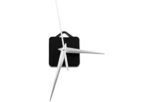 DIVISTAR Mécanisme d'horloge à quartz avec aiguilles triangulaires argentées - Pièces de rechange silencieuses