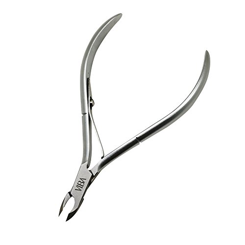 Viba PROFESSIONAL Precision Surgical-Grade Stainless Steel Cuticle Nippers, French Handle D01, Single Spring, 6mm Jaw (Full Jaw)