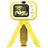 Vothoon Dijital Fotoğraf Makinesi &Ccedil;ocuk Mini 1080p Hd Kamera Selfie Tripodlu &Ouml;n Arka Kamera