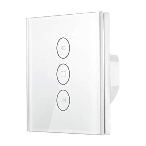 Preisvergleich Produktbild Rollladen Zeitschaltuhr, FOXNSK Wifi Elektrischer Zeitgeber Jalousien Schalter kompatibel mit Alexa Echo / Google Assistant / ifttt für Rollladen Motorrohrmotorantrieb (Neutralleiter Erforderlich)