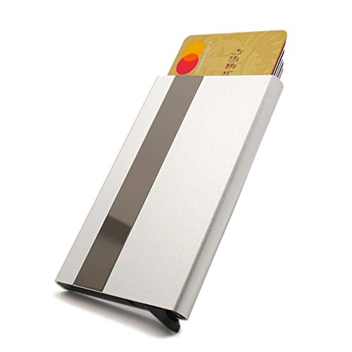 Effilife Porta Carte di Credito - L'essentiel - Anti-Pirateria RFID per 6 Carte di Credito, Argento.