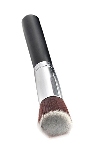 FOONEE Professional Hölzern Griff Nylon Haare Flach Ende Kosmetikpinsel,15cm - 3