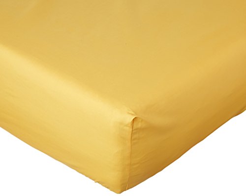 ESSIX Drap Housse uni, Coton, Jonquille, 180x200 cm