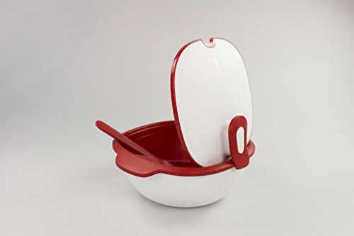TUPPERWARE Thermo-Duo 2,25LWarmie-Tups Servieren+Servierlöffel Iso-Duo rot weiß 14864 - 7