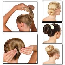 Hot Set von 2 Kronen für die Haare „Donut“ Blonde Haarknoten Knotenring Bun – Neue Formate: 1 kleine + 1 große von Boolavard ® TM - 2