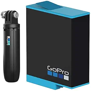 GoPro AFTTM-001 Shorty Mini Extension Pole with Tripod (Black) & Rechargeable Battery HERO9 / Hero 10 - Black
