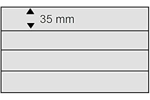 SAFE 744 Cartes à insérer pour timbres DIN A5 avec 4 bandes transversales à H35 x L210 mm