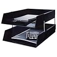 Nobel Plastics Filing Storage Letter Trays with Metal Risers - Desk ...