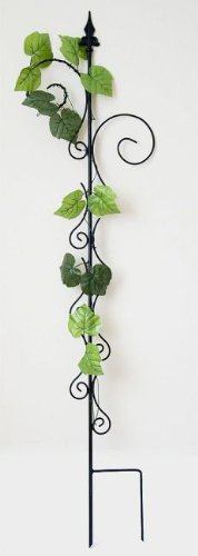 DanDiBo Rankhilfe mit 2 Halter Rankgitter aus Metall H-145 cm B-30 cm Kletterhilfe 2 Hak - 2