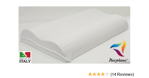 100 Natural Latex Foam And Cotton Double Wave Neck Pillow 13 Cm