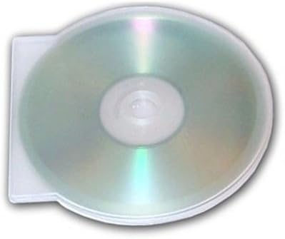 MasterStor (Pack of 10) Clear Mini 8cm Clam Shell Plastic High Quality Single Case CD DVD Disk Game