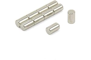 FIRST4MAGNETS N42 Aimant Néodyme - 5mm dia x 8,47mm D'Épaisseur - 0,91kg Pulle - Pack de 10