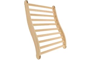 ‎WEIGAND WEIGAND® Ergonomische Rückenlehne I Hoher Sitzkomfort I Aus feiner Linde I Weichholz I Stopper aus natürlichem Kork gegen Verrutschen - kein Verfärben der Liegen I Sauna I Saunazubehör I Rückenlehne