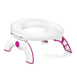 GYANVI 2-in-1 Go Potty for Outdoor Adjustable Travel Toddler Toilet Seat for Kids | Kids Toilet Seat | white