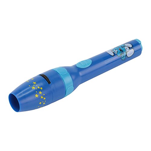 DIE SCHLÜMPFE Kinder-Taschenlampe / Projektionslampe, Jungen blau Lampe mit Projektor for boys von ANSMANN